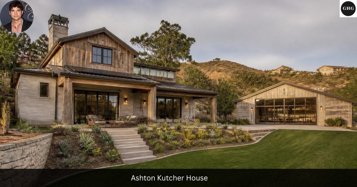 Ashton Kutcher house — KuKu Farms, his custom-built hilltop farmhouse compound in Beverly Hills