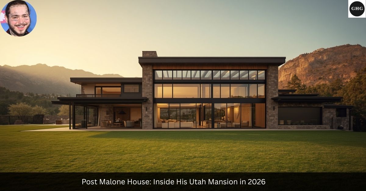ost Malone house in Cottonwood Heights, Utah — exterior view of his $3.1 million mountain mansion