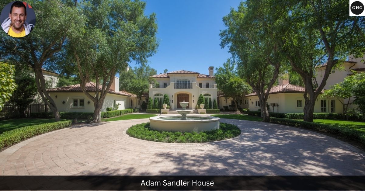 Adam Sandler house in Pacific Palisades, California — exterior view of his $12 million estate