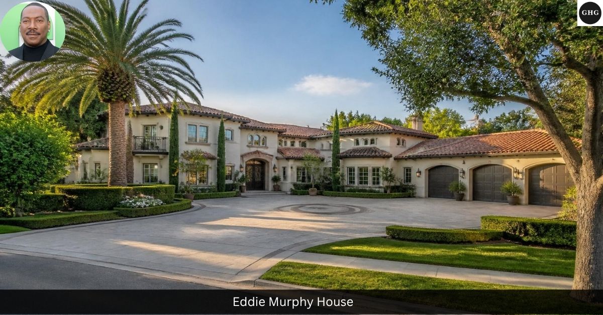 Eddie Murphy house in Beverly Park, California — exterior view of his Mediterranean-style mansion