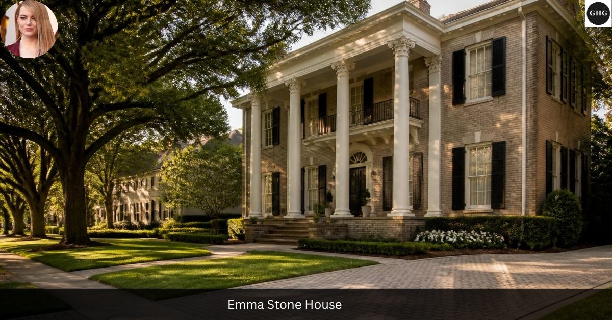 Emma Stone house — the Georgian-style Tarrytown estate she and Dave McCary once owned in Austin, Texas