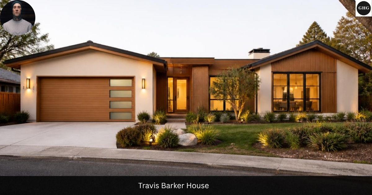 Travis Barker house exterior — his renovated Calabasas mansion in California