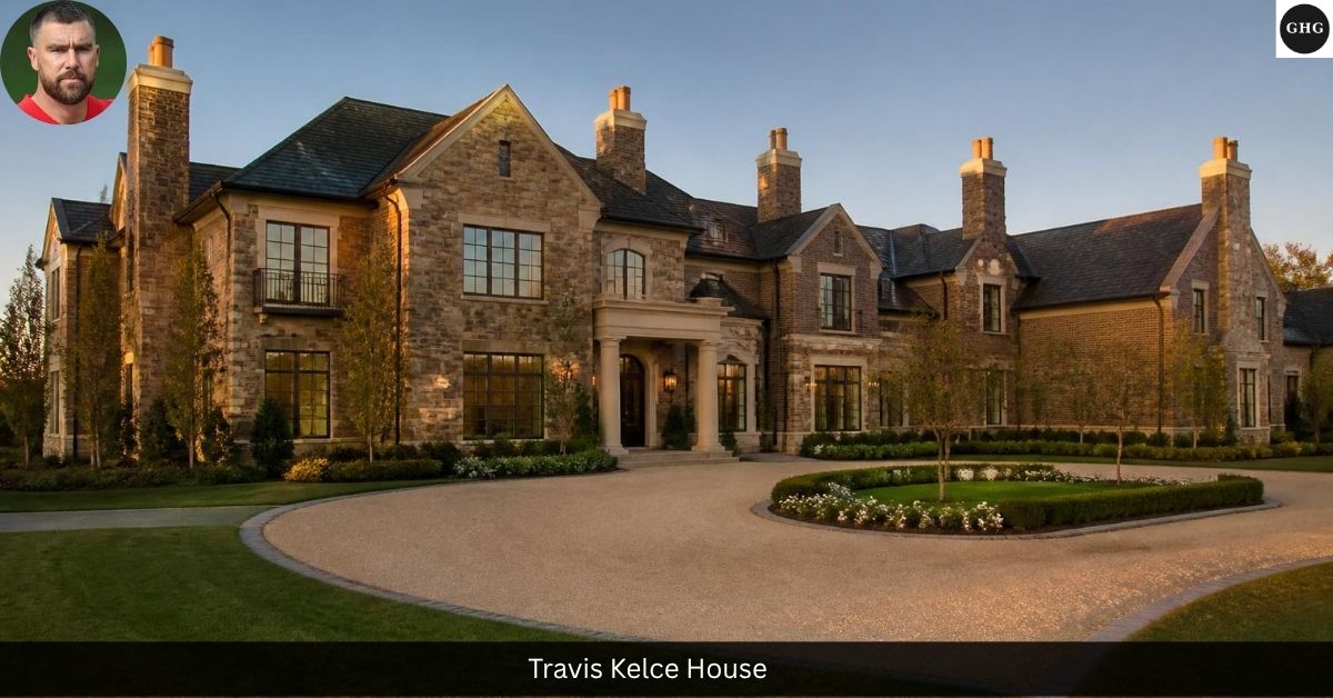 Travis Kelce house — French Regency-style mansion representing his Leawood, Kansas estate