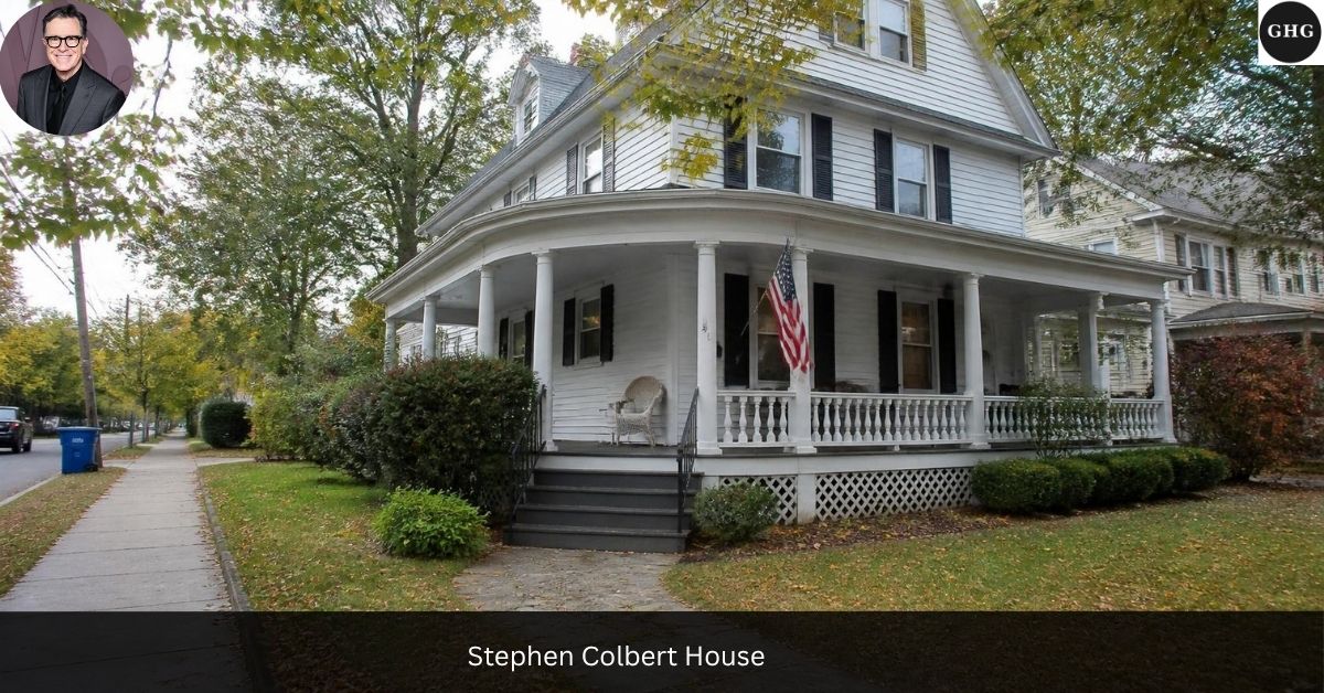Stephen Colbert house — a historic Colonial-style home on a tree-lined street in Montclair, New Jersey
