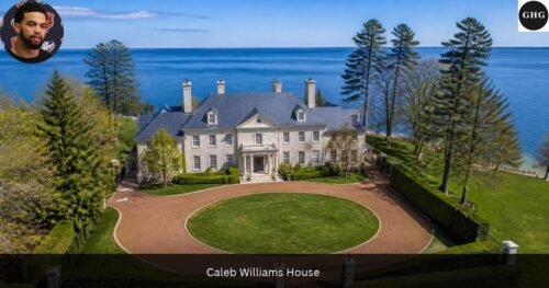 AI-generated illustration of a Lake Forest mansion for readers searching where does Caleb Williams live and details about the Caleb Williams house rumor.
