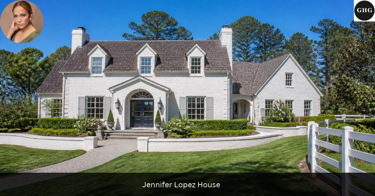 Where does Jennifer Lopez live? Jennifer Lopez house illustration: AI-generated white brick country house, not her actual home